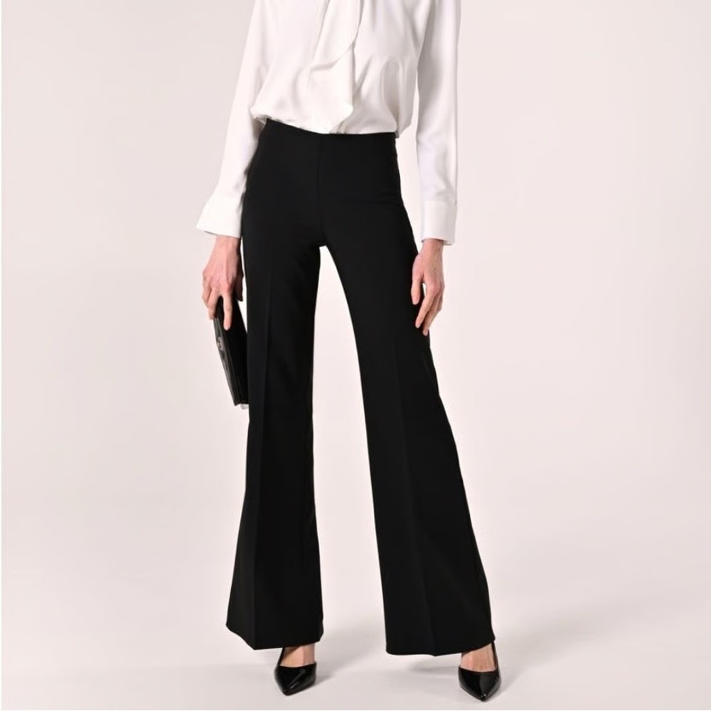NWT Express Black High Rise Wide Leg Front Seem Trousers Size 00